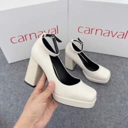Thumbnail Giày Cao Gót Đế Vuông Cao 9cm Carnaval Có Quai Mũi Vuông Sang Trọng, Qúy Phái - VS95 2