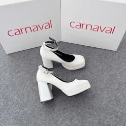 Thumbnail Giày Cao Gót Đế Vuông Cao 9cm Carnaval Có Quai Mũi Vuông Sang Trọng, Qúy Phái - VS95 3