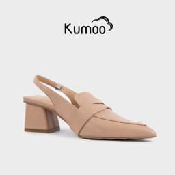 Thumbnail Giày Cao Gót Kumoo Kuro Mzu GCG-KUMO-025-B Màu Be Mũi Nhọn Gót Vuông Phong Cách Công Sở Điển Hình 2