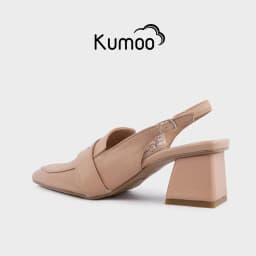 Thumbnail Giày Cao Gót Kumoo Kuro Mzu GCG-KUMO-025-B Màu Be Mũi Nhọn Gót Vuông Phong Cách Công Sở Điển Hình 3