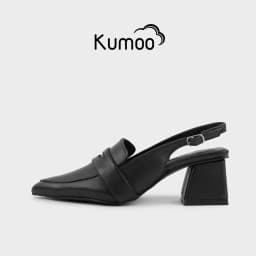 Thumbnail Giày Cao Gót Kumoo Kuro Mzu GCG-KUMO-025-A Màu Đen Mũi Nhọn Gót Vuông Phong Cách Công Sở Điển Hình 1