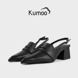 Thumbnail Giày Cao Gót Kumoo Kuro Mzu GCG-KUMO-025-A Màu Đen Mũi Nhọn Gót Vuông Phong Cách Công Sở Điển Hình 2