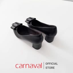 Thumbnail Giày Cao Gót Mũi Nhọn Đính Khóa Carnaval Gót Vuông 5cm Phong Cách Công Sở Sang Trọng - VS77 3