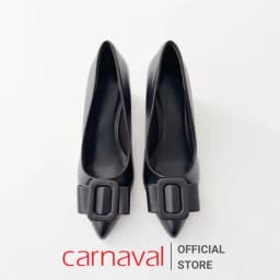 Thumbnail Giày Cao Gót Mũi Nhọn Đính Khóa Carnaval Gót Vuông 5cm Phong Cách Công Sở Sang Trọng - VS77 4