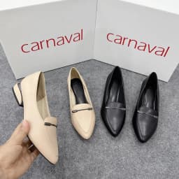 Thumbnail Giày cao gót mũi nhọn trang trí khóa GCOROI cao 3 cm da cao cấp siêu sang - VS65 1