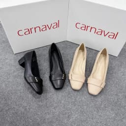 Thumbnail Giày cao gót mũi tròn trang trí khóa GCOROI cao 4 cm da cao cấp siêu sang - VS63 1