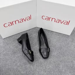 Thumbnail Giày cao gót mũi tròn trang trí khóa GCOROI cao 4 cm da cao cấp siêu sang - VS63 2