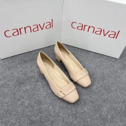 Thumbnail Giày cao gót mũi tròn trang trí khóa GCOROI cao 4 cm da cao cấp siêu sang - VS63 4