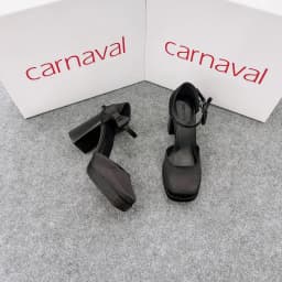 Thumbnail Giày cao gót mũi vuông sang trọng thiết kế hiện đại cao cấp gót vuông 9cm Carnaval - VS11 3