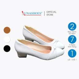 Thumbnail Giày cao gót nữ 3p LUNASHOES 5007 giày da bò thật đi êm chân, dễ phối đồ chất lượng cao giầy vnxk 1