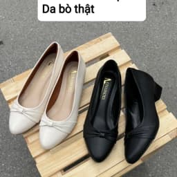 Thumbnail Giày cao gót nữ 3p LUNASHOES 5007 giày da bò thật đi êm chân, dễ phối đồ chất lượng cao giầy vnxk 4