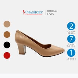 Thumbnail Giày cao gót nữ 5 phân LUNASHOES 5006 mũi nhọn gót vuông da bò mềm êm chân dễ phối đồ bảo hành 2 năm 3