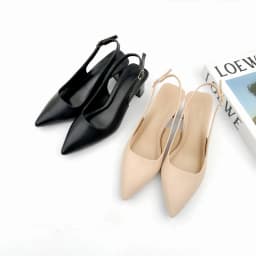 Thumbnail Giày Cao Gót Nữ 5cm Thời Trang Da Thật NUDDO, Guốc Nữ Mũi Nhọn Hở Gót Cao Cấp N500D 1
