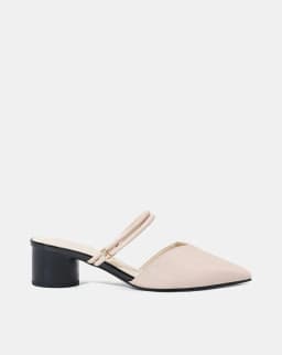 Thumbnail Giày Cao Gót Nữ 5cm Thời Trang JUNO Giày Mules Mũi Nhọn Gót Trụ CG05097 1