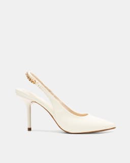 Thumbnail Giày Cao Gót Nữ 9cm Thời Trang JUNO Giày Cao Gót Slingback Phối Xích CG09170 2