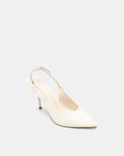 Thumbnail Giày Cao Gót Nữ 9cm Thời Trang JUNO Giày Cao Gót Slingback Phối Xích CG09170 4