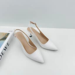 Thumbnail Giày Cao Gót Nữ Bít Mũi 7 Phân Mũi Nhọn, Guốc Nữ Slingback Hở Gót Đế Nhọn Sang Trọng NUDDO NL712 4