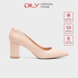 Thumbnail Giày cao gót nữ bít mũi DILY mũi nhọn thời trang gót vuông basic cao 6.5cm_ AA0265 2
