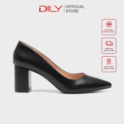 Thumbnail Giày cao gót nữ bít mũi DILY mũi nhọn thời trang gót vuông basic cao 6.5cm_ AA0265 3