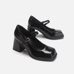 Thumbnail Giày cao gót nữ bít mũi quai cài gót 7cm FAROSA - C29 giày da bóng dáng merry janes sang chảnh (FORM TO) 2