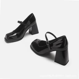 Thumbnail Giày cao gót nữ bít mũi quai cài gót 7cm FAROSA - C29 giày da bóng dáng merry janes sang chảnh (FORM TO) 3
