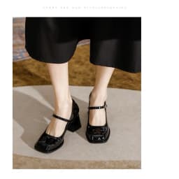 Thumbnail Giày cao gót nữ bít mũi quai cài gót 7cm FAROSA - C29 giày da bóng dáng merry janes sang chảnh (FORM TO) 4