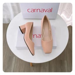 Thumbnail Giày cao gót nữ công sở 5 phân mũi vuông gót trụ sang chảnh, quý phái - Carnaval VS01 3