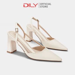 Thumbnail Giày cao gót nữ DILY mũi nhọn công sở, giày bít hậu gót vuông thanh lịch cao 7.5cm DL0551 2