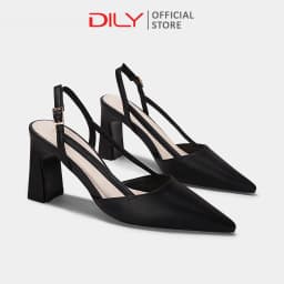 Thumbnail Giày cao gót nữ DILY mũi nhọn công sở, giày bít hậu gót vuông thanh lịch cao 7.5cm DL0551 3