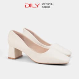 Thumbnail Giày cao gót nữ DILY mũi vuông công sở, giày bít mũi thiết kế gót vuông basic cao 5cm_ AA0388 1