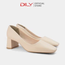 Thumbnail Giày cao gót nữ DILY mũi vuông công sở, giày bít mũi thiết kế gót vuông basic cao 5cm_ AA0388 2