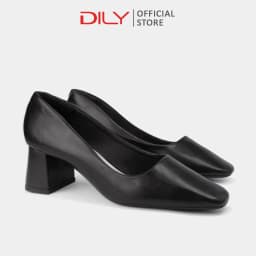 Thumbnail Giày cao gót nữ DILY mũi vuông công sở, giày bít mũi thiết kế gót vuông basic cao 5cm_ AA0388 3