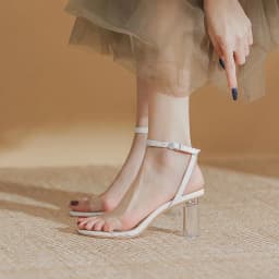 Thumbnail Giày cao gót nữ DILY quai mảnh gót trụ tròn trong suốt, sandal cao gót nữ mũi tròn cao 7.5cm_AA0335 1
