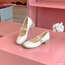 Thumbnail Giày cao gót nữ HÀ HUYỀN bóng quai ngang đế 5cm - CG2301 2