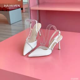 Thumbnail Giày cao gót nữ HÀ HUYỀN mũi nhọn khoét eo quai quấn đá vắt lệch gót nhọn 9cm - CG2155 4