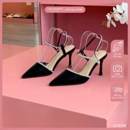 Thumbnail Giày cao gót nữ HÀ HUYỀN viền đá quai cổ rút gót nhọn 9cm - CG2234 1