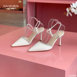 Thumbnail Giày cao gót nữ HÀ HUYỀN viền đá quai cổ rút gót nhọn 9cm - CG2234 2