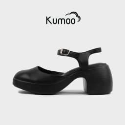 Thumbnail Giày Cao Gót Nữ KUMOO Annie Heel GCG-KUMO-020-A Màu Đen Dáng MaryJane Trẻ Trung Đế Vuông 7cm 1