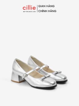 Thumbnail Giày Cao Gót Nữ Lolita Mary Jane Cillie Phối Nơ Tiểu Thư Gót Vuông 3cm Thời Trang Đi Tiệc Shoes CG22 1