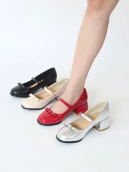 Thumbnail Giày Cao Gót Nữ Lolita Mary Jane Cillie Phối Nơ Tiểu Thư Gót Vuông 3cm Thời Trang Đi Tiệc Shoes CG22 3