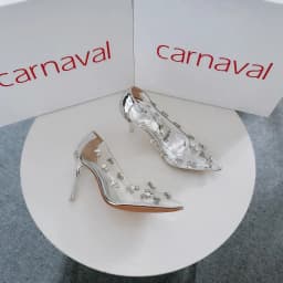 Thumbnail Giày Cao Gót Nữ Mika Đính Đá Carnaval Gót Nhọn 9cm, Mũi Nhọn Siêu Sang Trọng - VS84 2