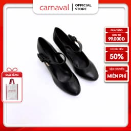 Thumbnail Giày cao gót nữ mũi nhọn Carnaval đế vuông cao 5cm cao cấp, siêu sang - VS74 1
