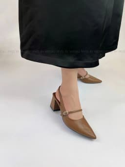 Thumbnail Giày cao gót nữ MYSS mũi nhọn khóa cài ngang gót trụ 7cm cao cấp - CG302 3