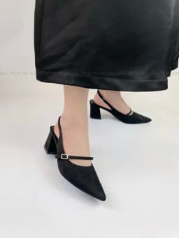 Thumbnail Giày cao gót nữ MYSS mũi nhọn khóa cài ngang gót trụ 7cm cao cấp - CG302 4