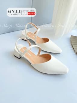 Thumbnail Giày cao gót nữ MYSS mũi vuông dây chéo 3 cm thời trang - CG263 1