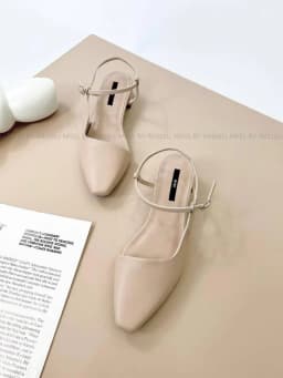 Thumbnail Giày cao gót nữ MYSS mũi vuông khoét eo gót vuông 3cm cao cấp thời trang - CG297 3