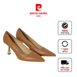 Thumbnail Giày cao gót nữ Pierre Cardin chất liệu da bò thật, đế cao 6cm, đế chống trượt - 239 2