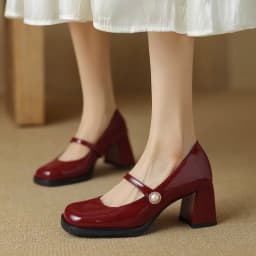 Thumbnail Giày cao gót nữ quai dán ngọc FAROSA -TH121 giày nữ đế cao 7cm chất da bóng lên chân cực sang chảnh 4