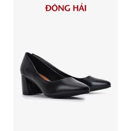 Thumbnail Giày cao gót Đông Hải chất liệu microfiber thiết kế mũi nhọn gót vuông 5cm - G5712 3