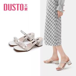 Thumbnail Giày Cao Gót, Sandal Nữ Hãng Dusto Siêu Xinh Cho Nàng Gót Vuông Cao 5Cm Quai Da Đính Hạt Sang Trọng 2